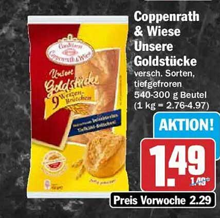 Coppenrath & Wiese Unsere Goldstücke versch. Sorten, tiefgefroren 540-300 g Beutel (1 kg = 2.76-4.97)