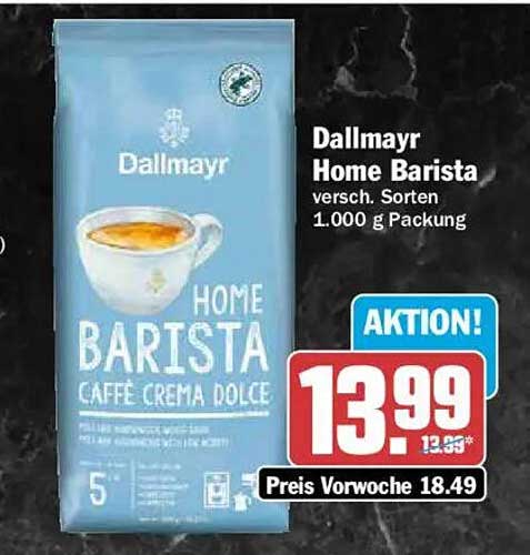 Dallmayr Home Barista versch. Sorten 1.000 g Packung