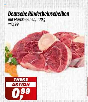 Deutsche Rindereinscheiben mit Markknochen, 100 g