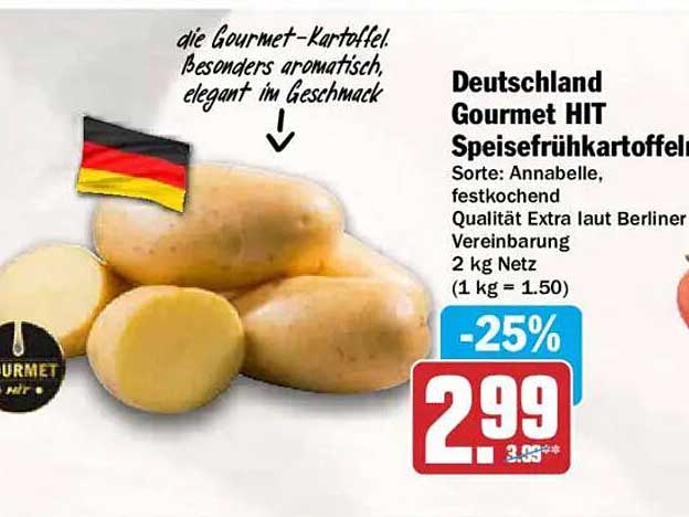 Deutschland Gourmet HIT Speisefrühkartoffel
