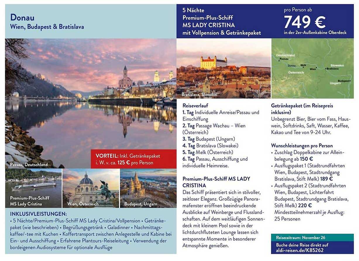Donau Wien, Budapest & Bratislava