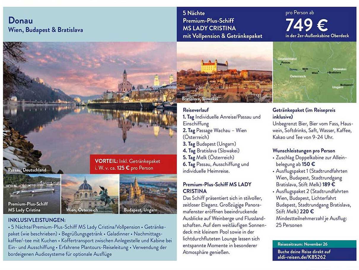 Donau Wien, Budapest & Bratislava