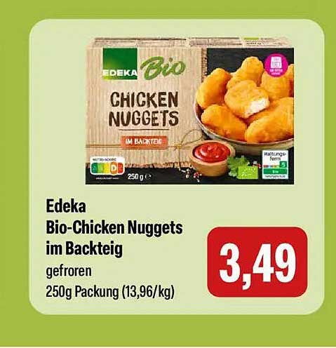 Edeka Bio-Chicken Nuggets im Backteig
