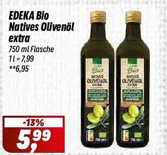 EDERA Bio Natives Olivenöl extra 750 ml Flasche 1l = 7,99