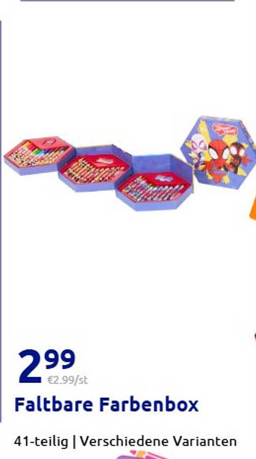 Faltbare Farbenbox