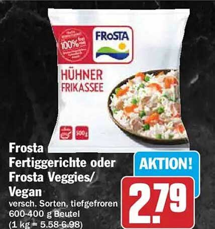 Frosta Fertiggerichte oder Frosta Veggies/Vegan