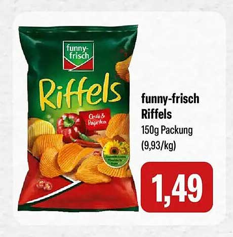 funny-frisch Riffels 150g Packung (9,93/kg)