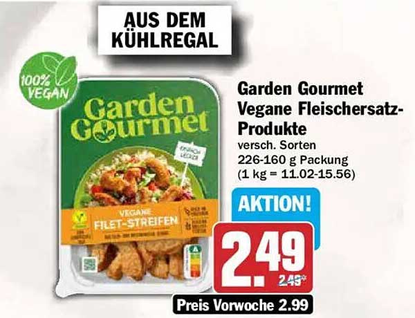 Garden Gourmet Vegane Fleischersatz-Produkte