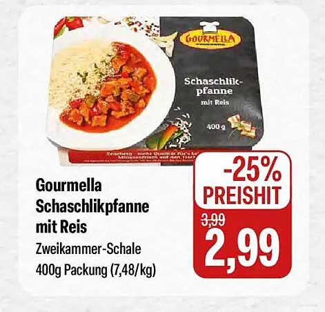 Gourmella Schaschlikpfanne mit Reis