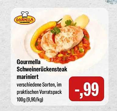 Gourmella Schweinerückensteak mariniert