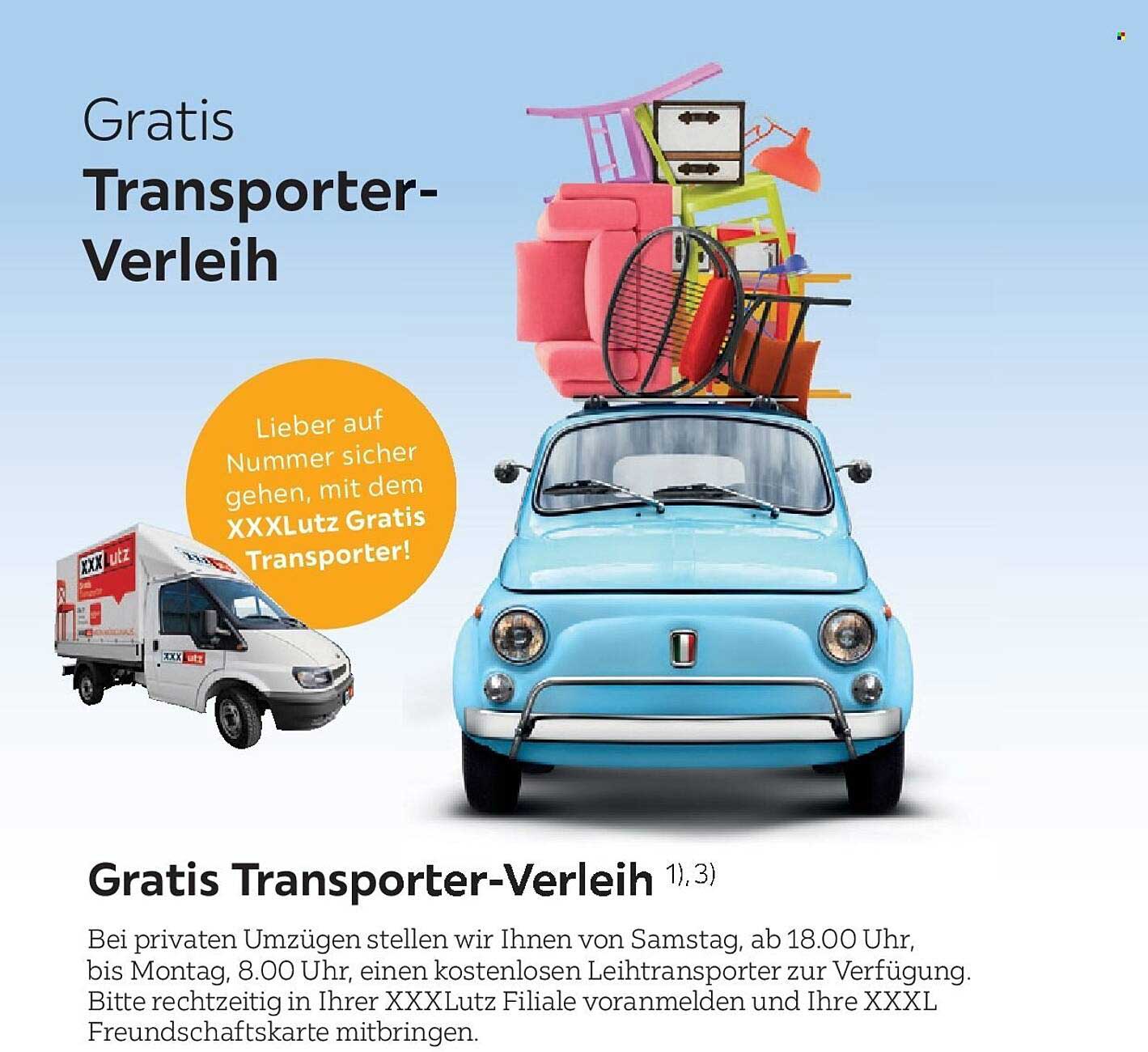 Gratis Transporter-Verleih