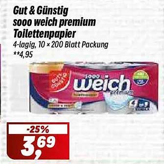 Gut & Günstig 5000 weich premium Toilettenpapier
