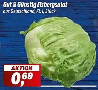 Gut & Günstig Eisbergsalat aus Deutschland, Kl. I, Stück