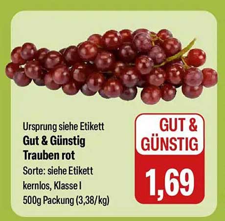 Gut & Günstig Trauben rot