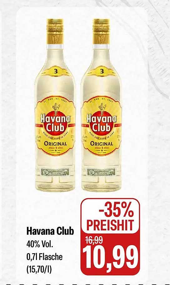 Havana Club 40% Vol. 0,7l Flasche (15,70/l)