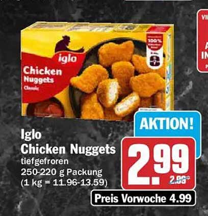 Iglo Chicken Nuggets tiefgefroren 250-220 g Packung