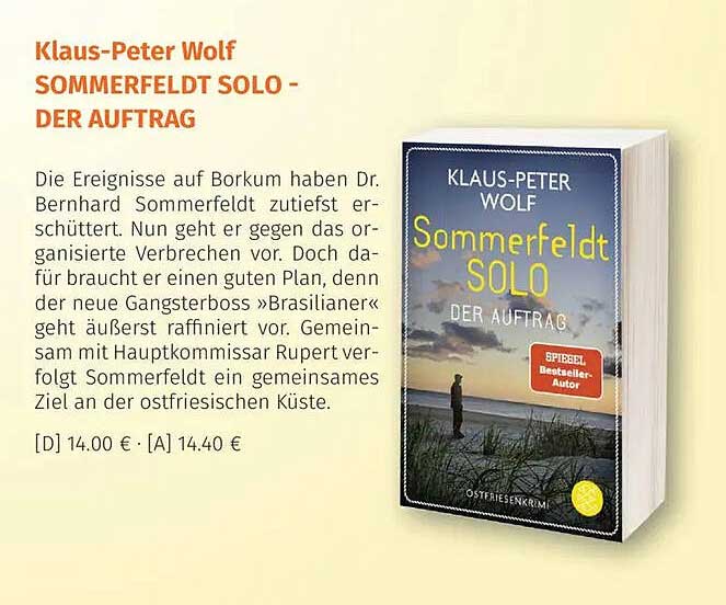 Klaus-Peter Wolf SOMMERFELDT SOLO - DER AUFTRAG