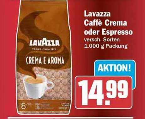 Lavazza Caffè Crema oder Espresso versch. Sorten 1.000 g Packung