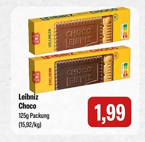 Leibniz Choco 125g Packung (15,92/kg)