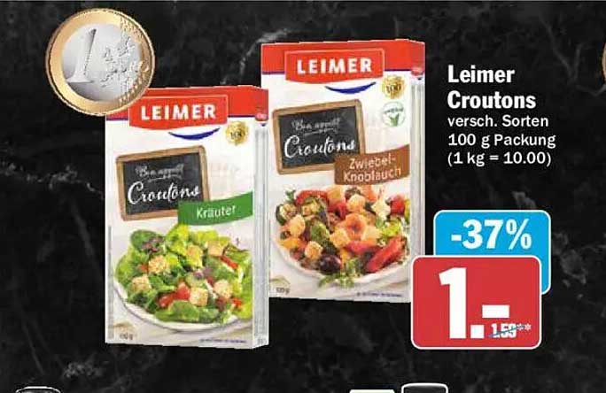 Leimer Croutons versch. Sorten 100 g Packung (1 kg = 10.00)
