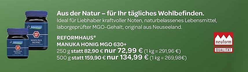 MANUKA HONIG MGO 630+