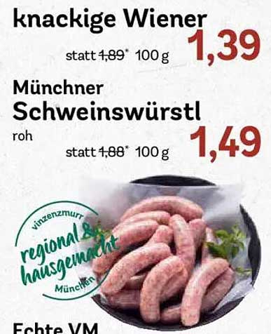 Münchner Schweinswürstl roh