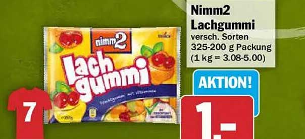 Nimm2 Lachgummi versch. Sorten 325-200 g Packung (1 kg = 3.08-5.00)