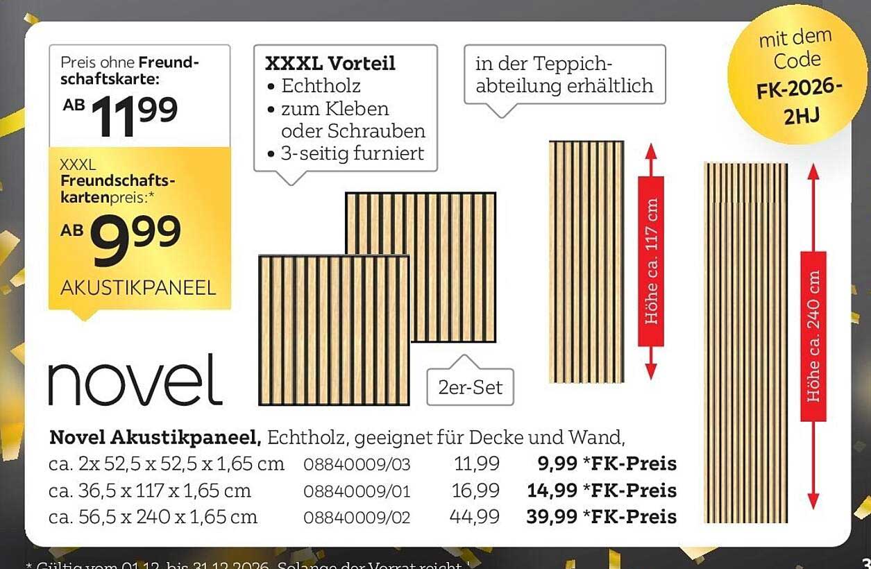 Novel Akustikpaneel