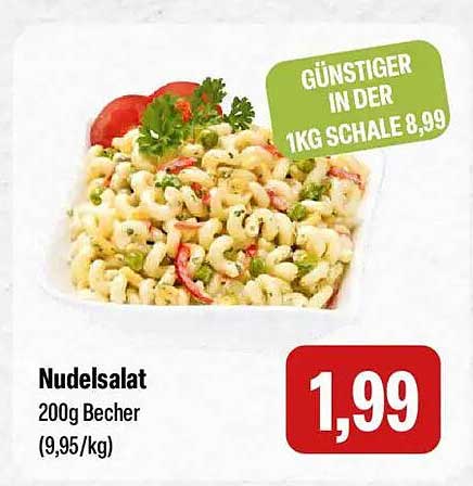 Nudelsalat 200g Becher (9,95/kg)