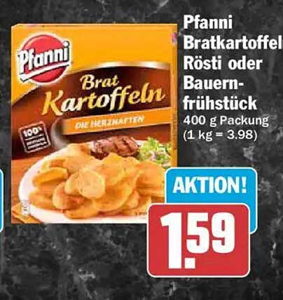Pfanni Bratkartoffel Rösti oder Bauernfrühstück 400 g Packung