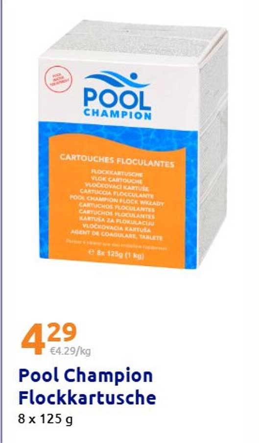 Pool Champion Flockkartusche 8 x 125 g