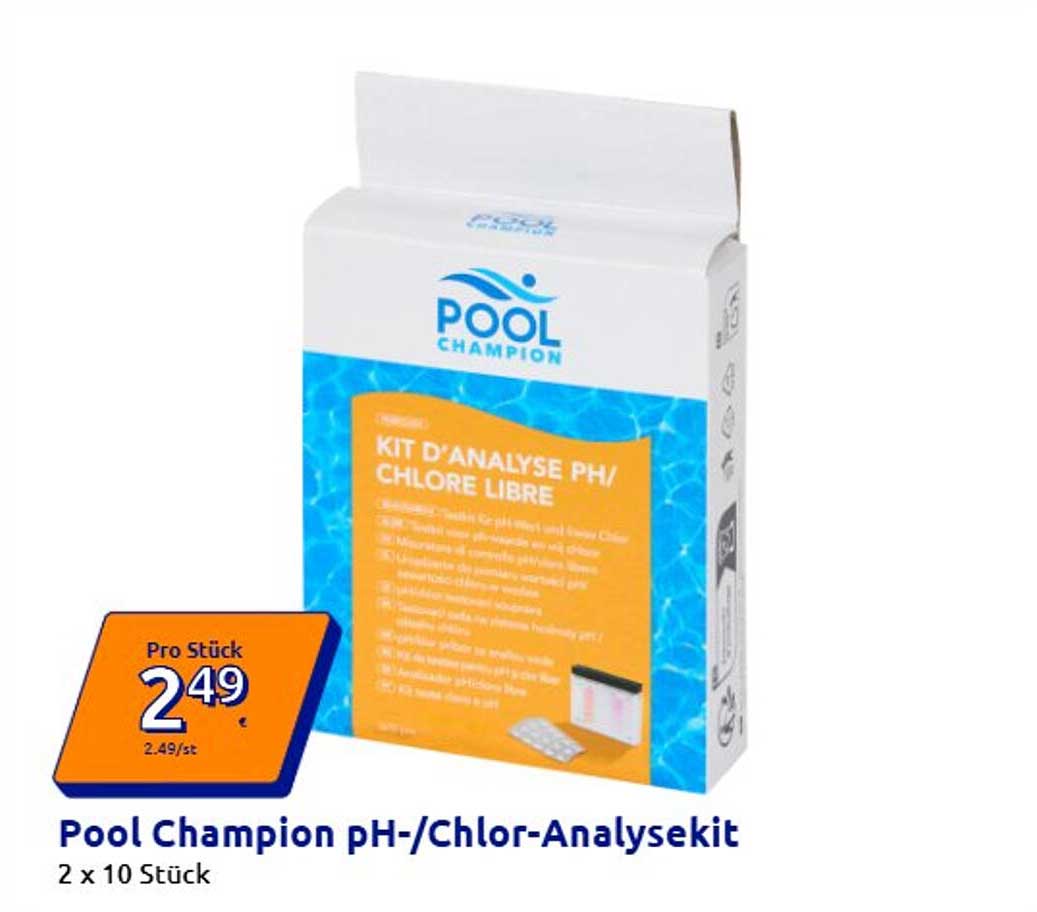 Pool Champion pH-/Chlor-Analysekit