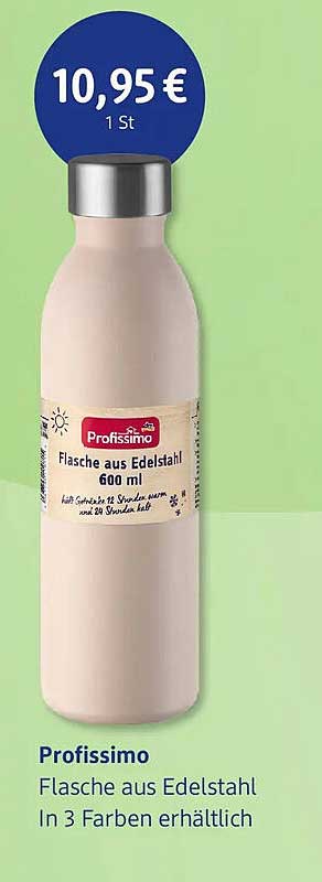 Profissimo Flasche aus Edelstahl In 3 Farben erhältlich