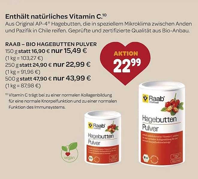 RAAB – BIO HAGEBUTTEN PULVER