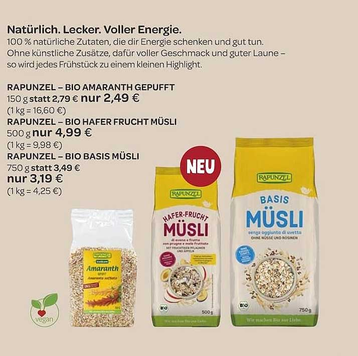 RAPUNZEL – BIO AMARANTH GEPUFFT