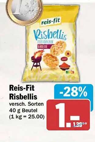 Reis-Fit Rispellis versch. Sorten 40 g Beutel (1 kg = 25.00)
