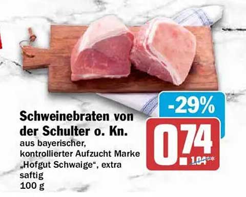 Schweinebraten von der Schulter o. Kn.