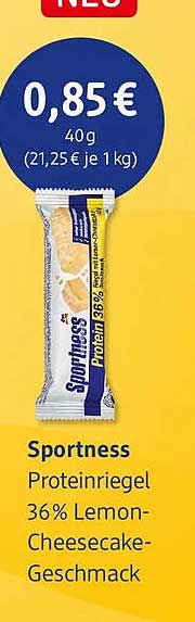 Sportness Proteinriegel 36% Lemon-Cheesecake-Geschmack