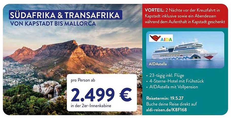 SÜDAFRIKA & TRANSAFRIKA VON KAPSTADT BIS MALLORCA