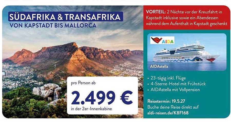 SÜDAFRIKA & TRANSAFRIKA VON KAPSTADT BIS MALLORCA