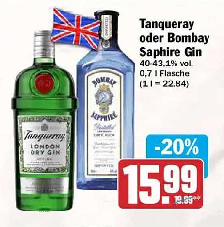 Tanqueray oder Bombay Saphire Gin