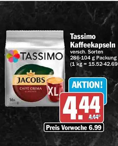 Tassimo Kaffeekapseln versch. Sorten 286-104 g Packung (1 kg = 15.52-42.69)