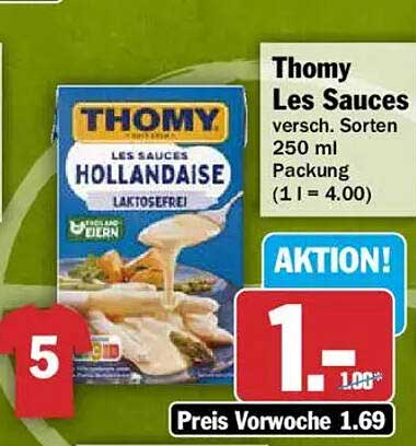 Thomy Les Sauces versh. Sorten 250 ml Packung