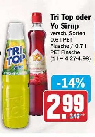 Tri Top oder Yo Sirup
