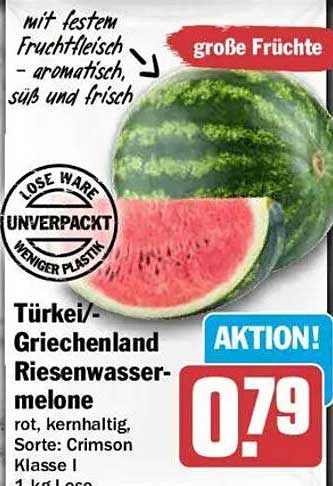 Türkei/Griechenland Riesenwassermelone