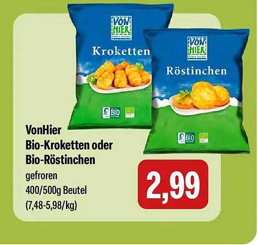 VonHier Bio-Kroketten oder Bio-Röstinchen