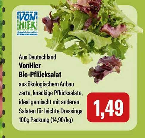 VonHier Bio-Pflücksalat