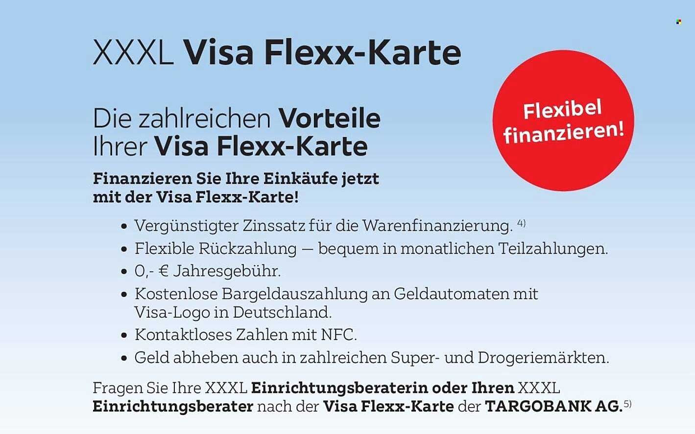 XXXL Visa Flexx-Karte