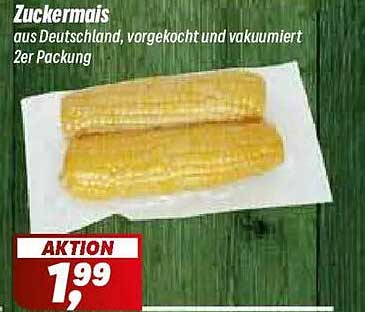 Zuckermais aus Deutschland, vorgekocht und vakuumiert 2er Packung