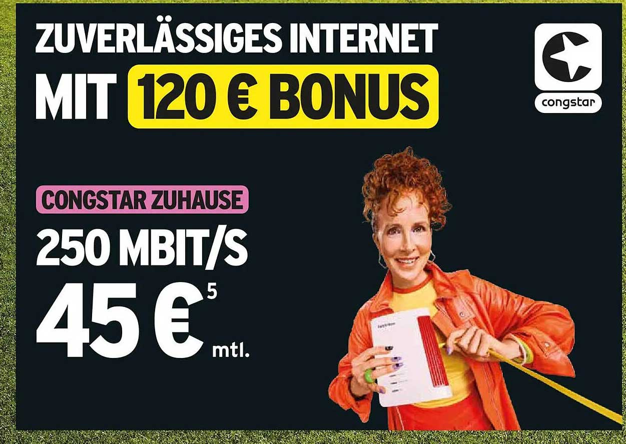 ZUVERLÄSSIGES INTERNET MIT 120 € BONUS